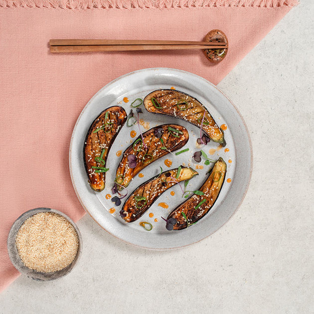 Miso Glazed Aubergines | OSU Apple Cider Vinegar